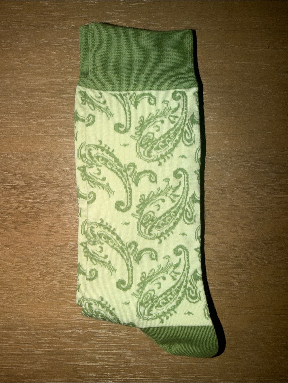 Green Paisley Men's Dress Socks
